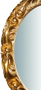 Specchiera da parete verticale/orizzontale in legno finitura foglia oro anticato L66xPR4,5xH88 cm Made in Italy