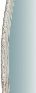 Specchiera da parete verticale/orizzontale in legno finitura bianco anticato L52xPR4,5xH133 cm Made in Italy