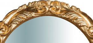 Specchiera da parete verticale/orizzontale in legno finitura foglia oro anticato L66xPR5xH66 cm Made in Italy