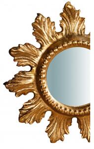Specchiera da parete verticale/orizzontale in legno finitura foglia oro anticato L23xPR3xH23 cm Made in Italy
