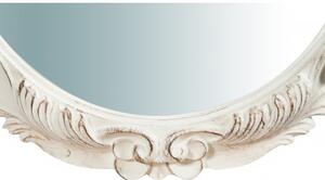 Specchiera da parete verticale/orizzontale in legno finitura bianco anticato L66xPR5xH66 cm Made in Italy