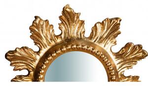 Specchiera da parete verticale/orizzontale in legno finitura foglia oro anticato L23xPR3xH23 cm Made in Italy