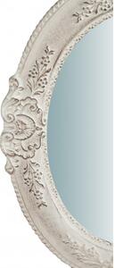 Specchiera da parete verticale/orizzontale in legno finitura bianco anticato L40xPR2,5xH32 cm Made in Italy
