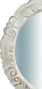 Specchiera da parete verticale/orizzontale in legno finitura bianco anticato L66xPR5xH66 cm Made in Italy