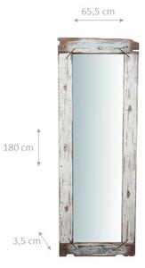 Specchio da parete in legno massello L65,5xPR3,5xH180 cm