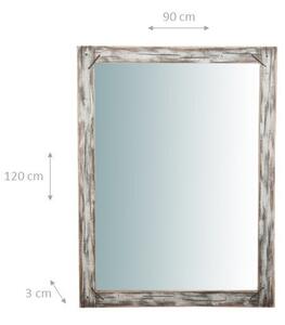 Specchio da parete in legno massello L90xPR3H120 cm