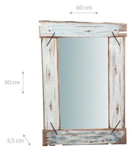 Specchio da parete in legno massello L60xPR3,5xH90 cm