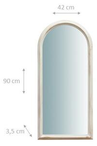 Specchiera da parete in legno finitura bianco anticato L42XPR3,5XH90 cm Made in Italy