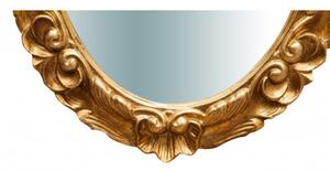 Specchiera da parete in legno finitura foglia oro L50XPR4XH65 cm Made in Italy