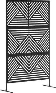 VivaGarden Separ Divisorio da Esterno Decorativo e Traliccio per Rampicanti 122x45x198 cm colore Nero