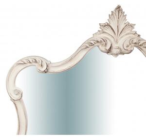 Specchiera da parete in legno finitura bianco anticato L81XPR4XH69 cm Made in Italy