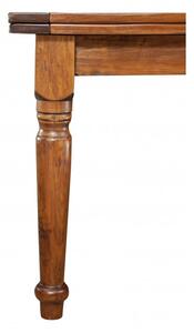 Tavolo Country allungabile legno massello di tiglio finitura noce. Made in Italy