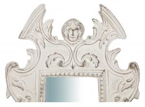 Specchiera da parete in legno finitura bianco anticato Made in Italy SAGOMATA