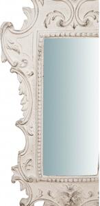 Specchiera da parete in legno finitura bianco anticato Made in Italy SAGOMATA