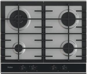 Haier Series 4 - Piano Cottura a Gas 4 Fuochi 59.5 cm Acciaio Inox - HAHG6BR4XH