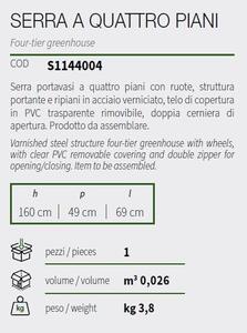 Garden Friend Serra 4 piani copertura removibile in pvc da giardino - S1144004