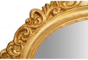 Specchiera da appendere da parete in legno finitura foglia oro anticato Made in Italy