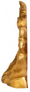 Coppia fermalibri in legno finitura foglia oro anticato Made in Italy