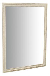 Specchio Specchiera da parete e appendere verticale/orizzontale L90xPR4xH120 cm finitura bianco anticato