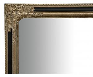 Specchio Specchiera Impero da parete e appendere verticale/orizzontale L90xPR4xH120 cm finitura argento e nero anticato