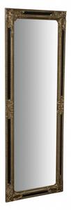 Specchio Specchiera Impero da parete e appendere verticale/orizzontale L50xPR4xH140 cm finitura argento e nero anticato