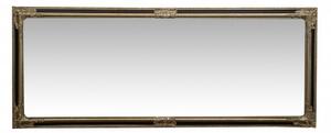 Specchio Specchiera Impero da parete e appendere verticale/orizzontale L72xPR4xH180 cm finitura argento e nero anticato