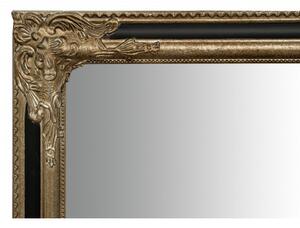 Specchio Specchiera Impero da parete e appendere verticale/orizzontale L72xPR4xH132 cm finitura argento e nero anticato