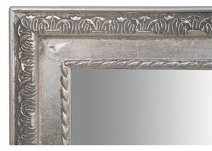 Specchio Specchiera da parete e appendere verticale/orizzontale L35xPR4xH82 cm finitura foglia argento anticato