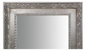 Specchio Specchiera da parete e appendere verticale/orizzontale L35xPR4xH82 cm finitura foglia argento anticato