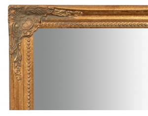 Specchio Specchiera da parete e appendere verticale/orizzontale L60xPR4xH90 cm finitura foglia oro anticato