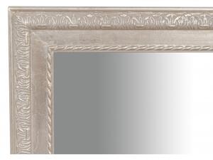 Specchio Specchiera da parete e appendere verticale/orizzontale L50xPR4xH140 cm finitura foglia argento anticato