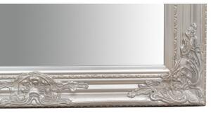 Specchio Specchiera da parete e appendere verticale/orizzontale L60xPR4xH90 cm finitura foglia argento anticato