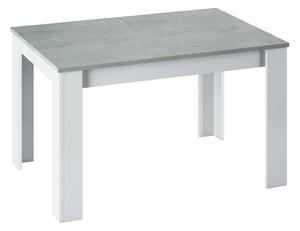 Tavolo allungabile Dalice, 140/190x90h78 cm, Cemento e Bianco