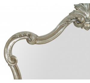 Specchiera da parete in legno finitura foglia argento anticato Made in Italy