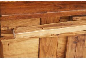 Tavolo in legno massello di tiglio allungabile Country finitura noce Made in Italy