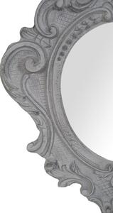 Specchiera da parete in legno finitura grigio anticato Made in Italy