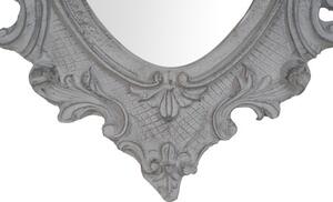Specchiera da parete in legno finitura grigio anticato Made in Italy