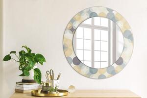 Specchio rotondo stampato Ruote geometriche fi 50 cm