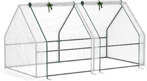 VivaGarden Serra da Giardino con Copertura in PE Rinforzato e Telaio in Acciaio 180x90x90 cm colore Bianco - 889VGWT