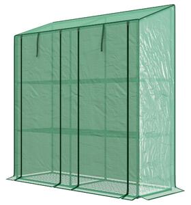 VivaGarden Serra da Giardino con Copertura in PE, 6 Mensole e 2 Porte Avvolgibili 143x46x151 cm colore Verde - 0GNAM257