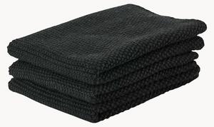 Strofinacci in cotone Nordic Black 3 pz
