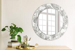 Specchio rotondo stampato Pattern floreale fi 50 cm