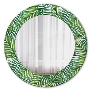 Specchio rotondo stampato Palma tropicale fi 50 cm