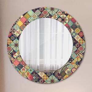 Specchio rotondo stampato Floreale etnico fi 50 cm