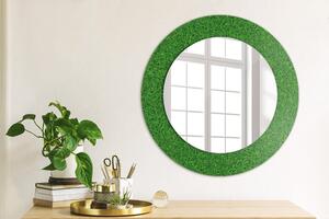 Specchio rotondo stampato Erba verde fi 50 cm