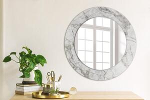 Specchio tondo con decoro Marmo bianco fi 50 cm