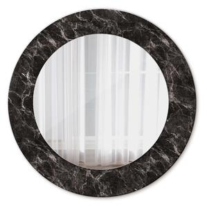 Specchio rotondo stampato Marmo nero fi 50 cm