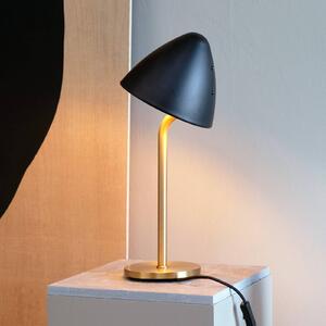 Lampada da tavolo Dyberg Larsen Oulu, nero/ottone, altezza 47 cm