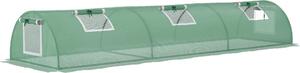 VivaGarden Serra Piccola con 5 Finestrelle e Griglia Centrale in Acciaio PE e PP 300x80x45 cm colore Verde - U5051GN