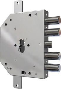 CR Serrature Serratura Porta blindata Cilindro europeo da applicare 2 Mandate con Scrocco Entrata 60 mm Dx Scatola 130x164 mm - 2155/28 PE